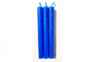 Vela Azul Intenso Artesana por Inmersión 15 cm