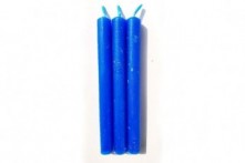 Vela Azul Intenso Artesana por Inmersión 15 cm