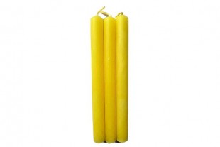 Vela Amarilla Artesana por Inmersión 15 cm