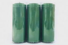 Velón Verde Oscuro Especial Esoterismo Artesano con Protector 16x6 cm