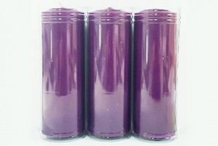 Velón Morado Especial Esoterismo Artesano con Protector 16x6 cm