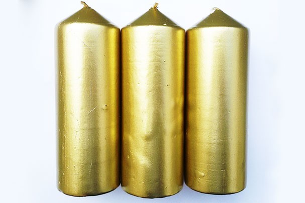 Velón Dorado Especial Esoterismo Artesano 14 x 5