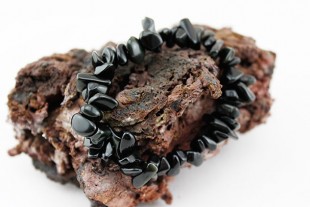 Pulsera Chip Agata Negra...