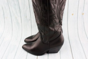 Botas Cowboy Altas Negras...