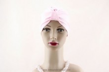 Turbante Oncológico Rosa Detalle Frontal