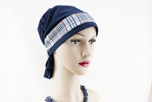 Turbante Oncológico Azul...