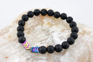 Pulsera Elástica Lava Negra...