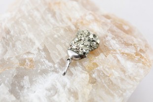 Colgante Plata Drusa Pirita