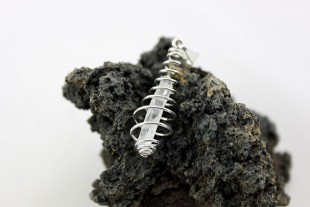 Colgante Cuarzo Espiral Metal