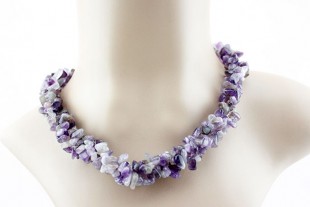 Collar Triple Chip Amatista
