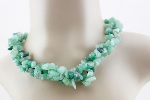 Collar Triple Chip Aventurina
