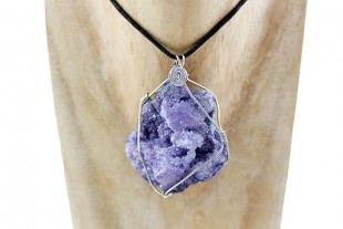 Collar Drusa Cuarzo Violeta...