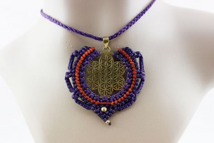 Collar Macramé Flor de la...