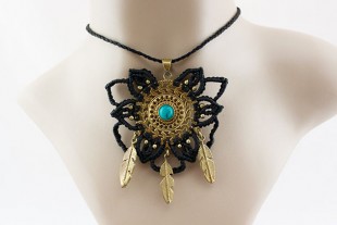 Collar Macramé Atrapasueños...