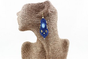 Pendientes Macramé Azul con...