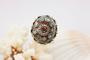 Anillo Oval Turquesina y...